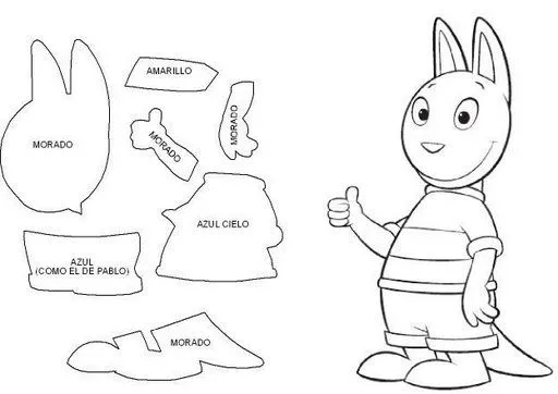 Molde dos backyardigans em eva - Imagui