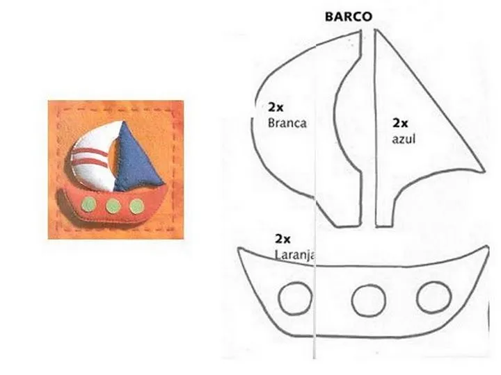 Molde barco pirata goma eva - Imagui