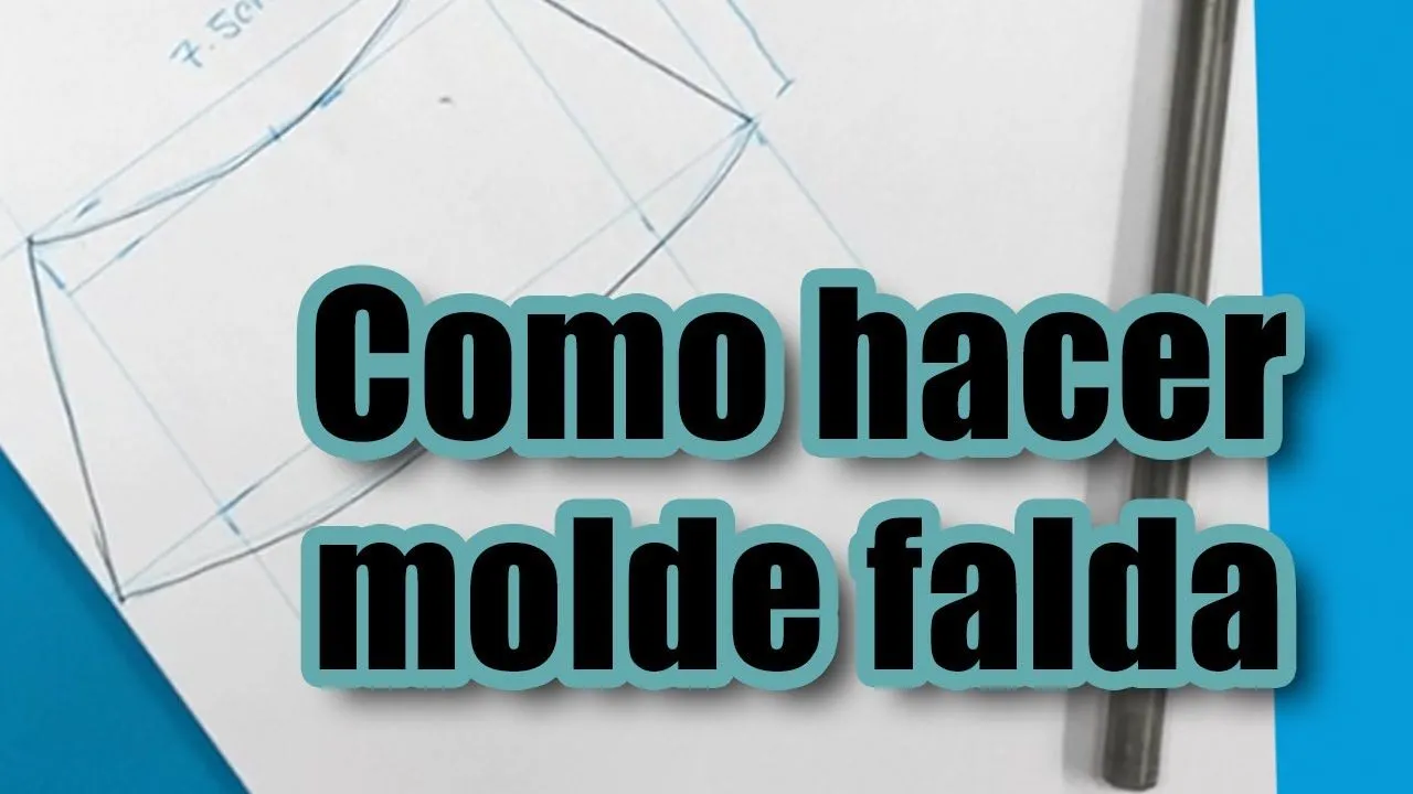 Como hacer un molde basico para falda de fofucha - YouTube