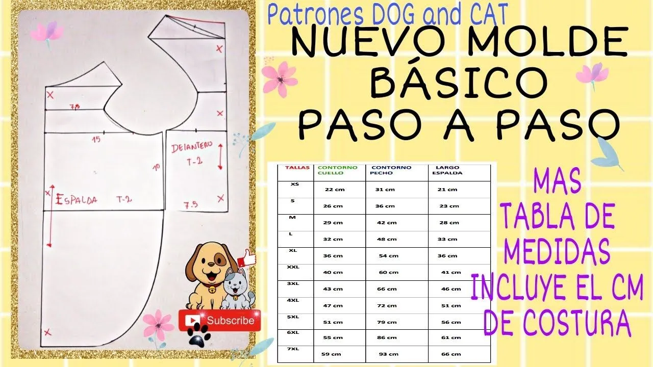 MOLDE BÁSICO PARA ROPA DE PERRO + TABLA DE MEDIDAS en PDF - YouTube MOLDE BÁSICO PARA ROPA DE PERRO + TABLA DE MEDIDAS en PDF - YouTube