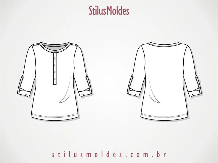 Molde Blusa Longa com Mangas 3/4 de Martigale | Corte & Costura ...