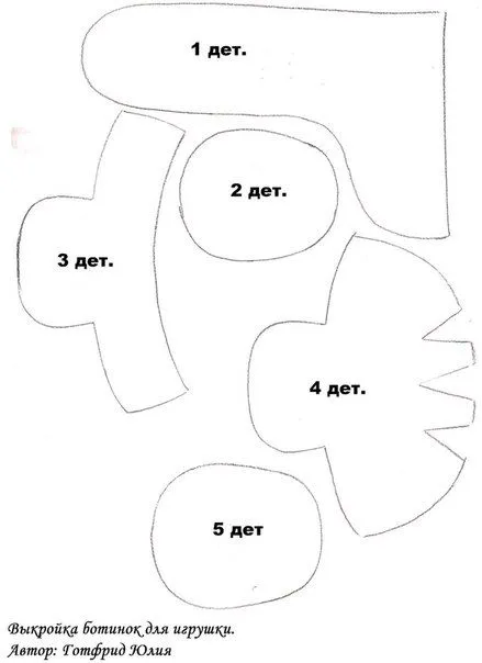 Moldes para botitas de bebé - Imagui