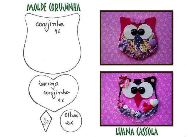 Moldes de buhos - Imagui