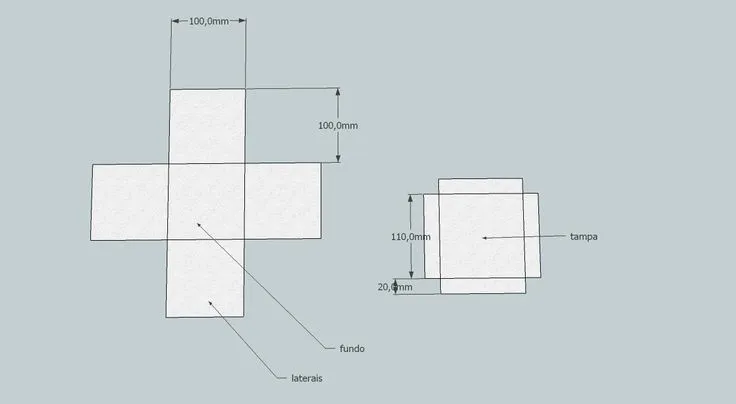 molde-caixa-cubo-simples1.jpg (1214×668) | Papel | Pinterest ...