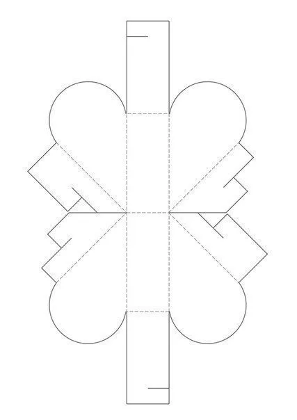Molde para hacer una caja con forma de corazón (2) | Vzory ... Molde para hacer una caja con forma de corazón (2) | Vzory ...