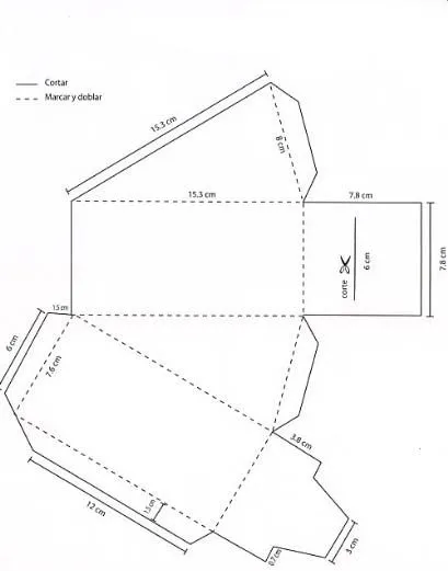 Molde caja porcion de torta - Imagui