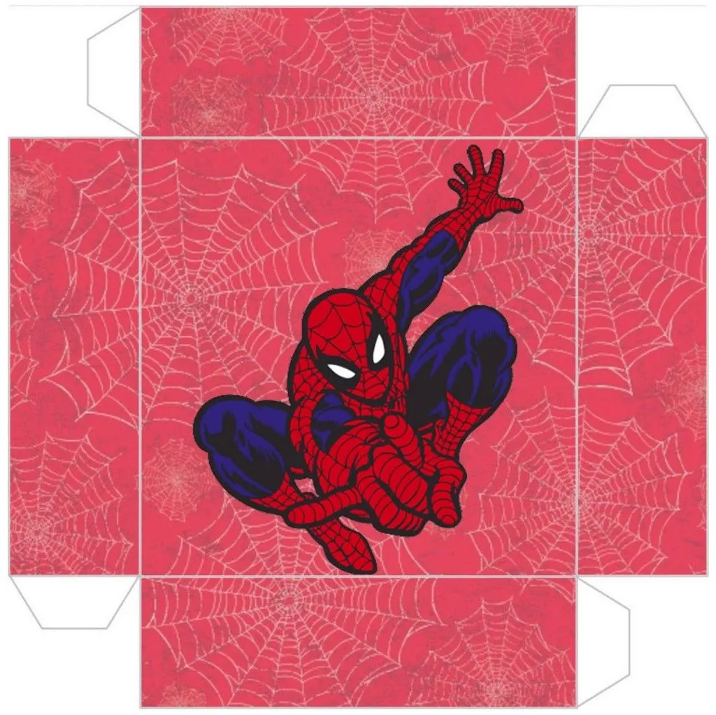 Molde de Caja de Spiderman en Cajas / Moñas / Envolturas