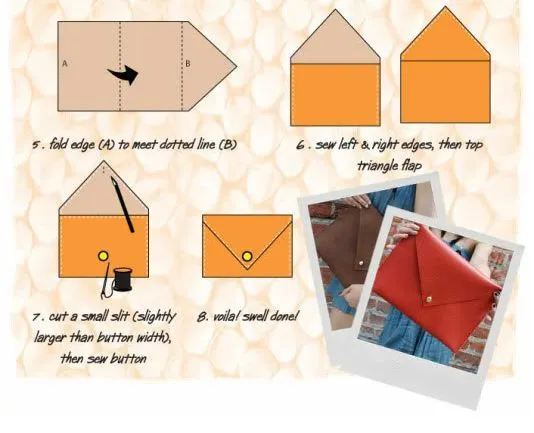 Molde para hacer una cartera de mujer | Mimundomanual