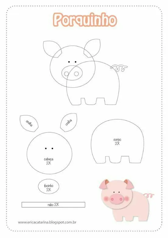 Molde cerdito | Gomma crepla - goma eva - foami - fomi | Pinterest Molde cerdito | Gomma crepla - goma eva - foami - fomi | Pinterest