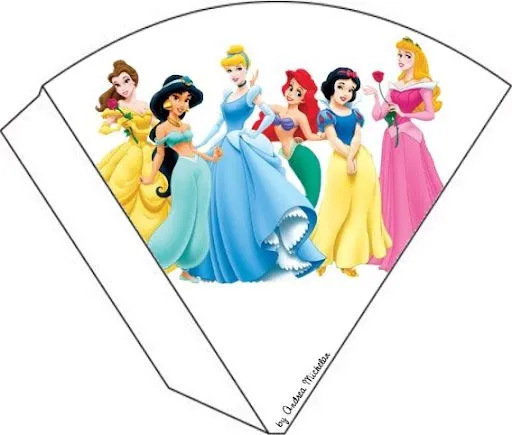 MOLDE CONO DE PRINCESAS DISNEY | Moldes MOLDE CONO DE PRINCESAS DISNEY | Moldes
