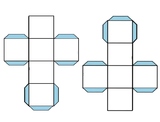 Molde para hacer un cubo - Imagui