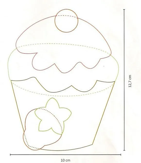 molde cupcake patchwork-2 | Patrones patch | Pinterest | Patchwork ...