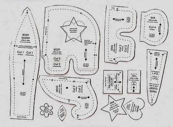Molde de elefantito de tela para imprimir | Aprender manualidades ... Molde de elefantito de tela para imprimir | Aprender manualidades ...