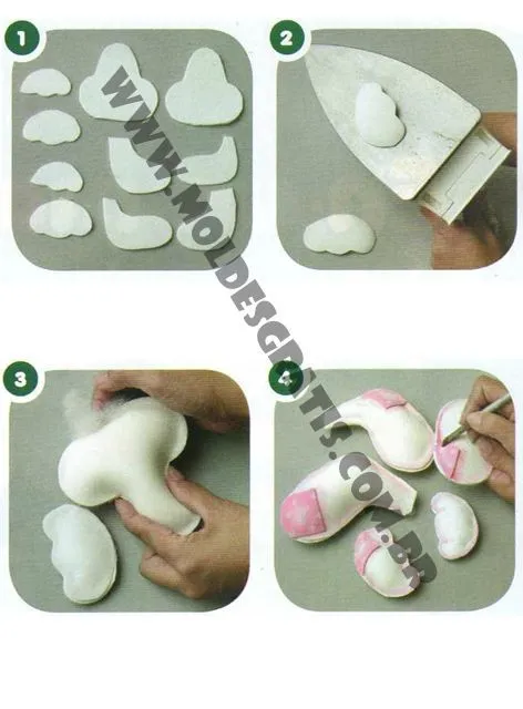 molde em eva de coelho 3d (2) | foamy | Pinterest