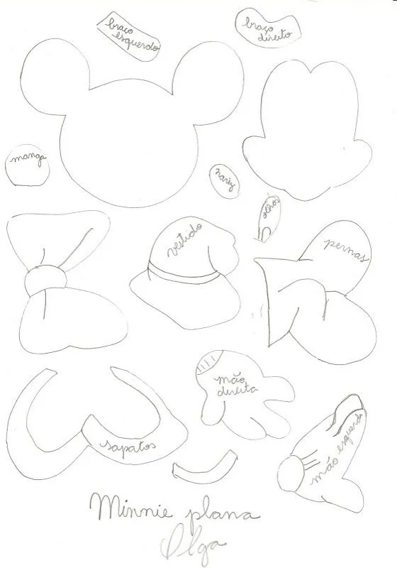 Moldes de Minnie Mouse - Imagui