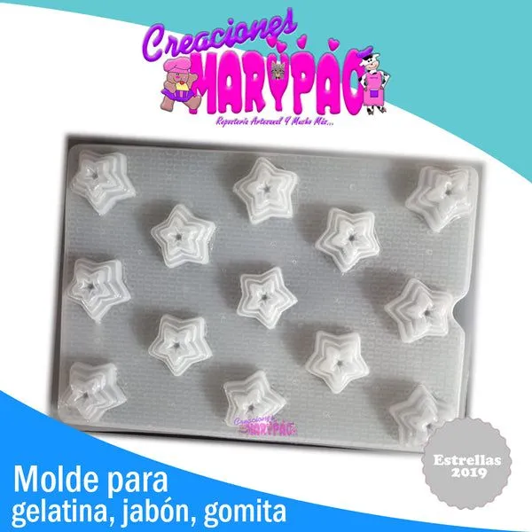 Molde Estrellas 3D Navidad Gelatina Gomita Jabón – Creaciones Marypao Molde Estrellas 3D Navidad Gelatina Gomita Jabón – Creaciones Marypao