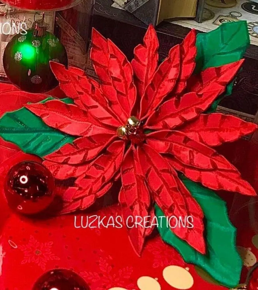 Molde Flor de navidad en foami - Luzka's Creations Molde Flor de navidad en foami - Luzka's Creations