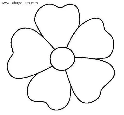 FLOR 4 PETALOS Colouring Pages