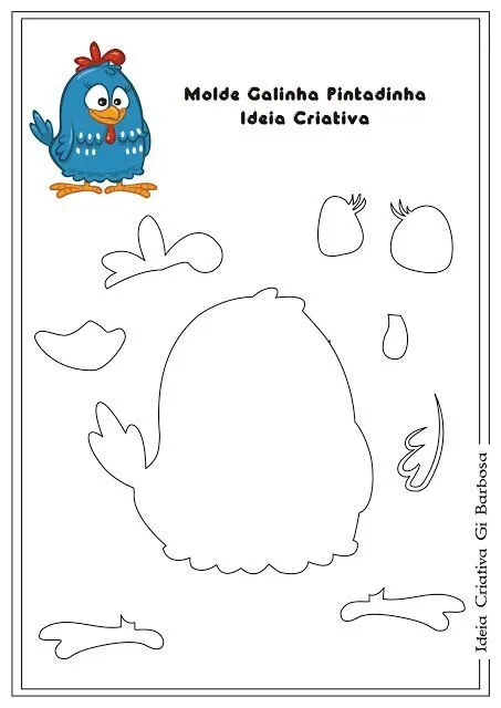 Molde Galinha Pintadinha | templates/ clipart/ sticker | Pinterest ...