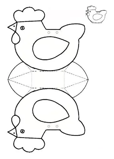 Molde de gallina para montar | Moldes