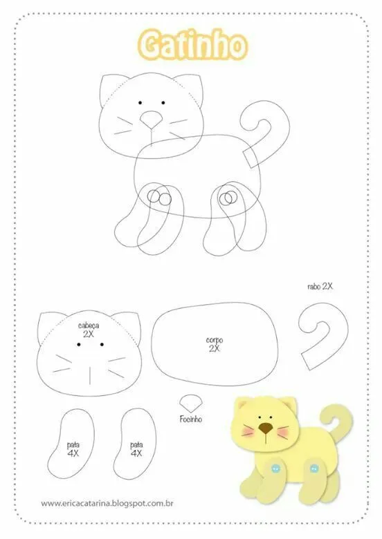 Molde gato | Gomma crepla - goma eva - foami - fomi | Pinterest Molde gato | Gomma crepla - goma eva - foami - fomi | Pinterest