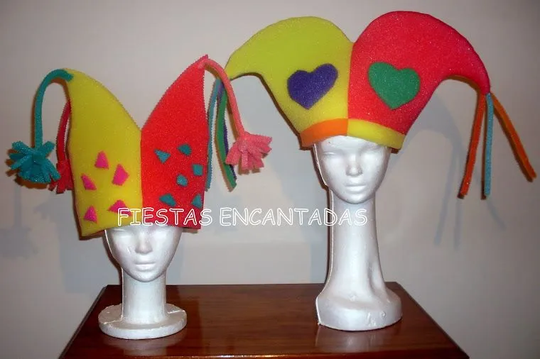 Gorro arlequin de goma espuma - Imagui