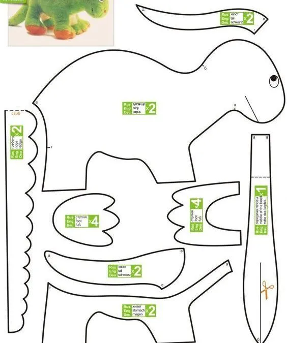 Molde gratis para hacer un dinosaurio de goma eva • Manualidades con Foamy Molde gratis para hacer un dinosaurio de goma eva • Manualidades con Foamy