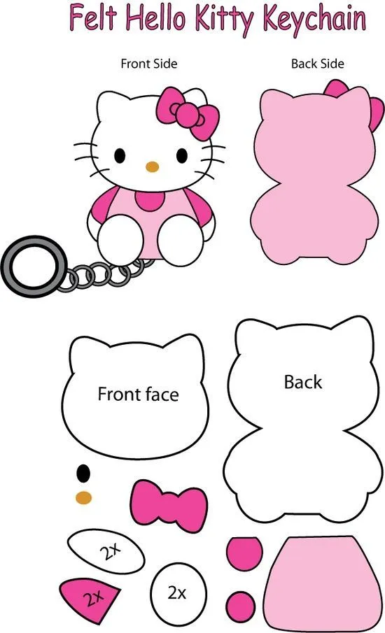 molde de hello kitty en fieltro – ConMoldes.com molde de hello kitty en fieltro – ConMoldes.com
