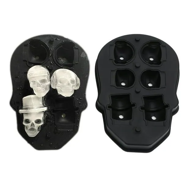 Molde para hielo con forma de calavera 2 moldes para hielo con forma de calavera de silicona 3D con ANGGREK Otros | Bodega Aurrera en línea Molde para hielo con forma de calavera 2 moldes para hielo con forma de calavera de silicona 3D con ANGGREK Otros | Bodega Aurrera en línea