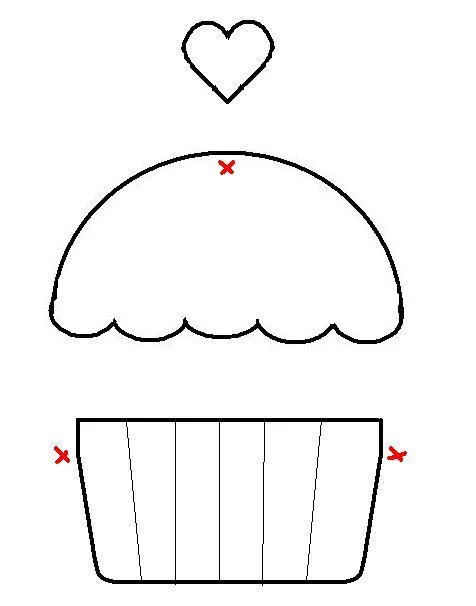 Molde para imprimir de cupcake - Imagui