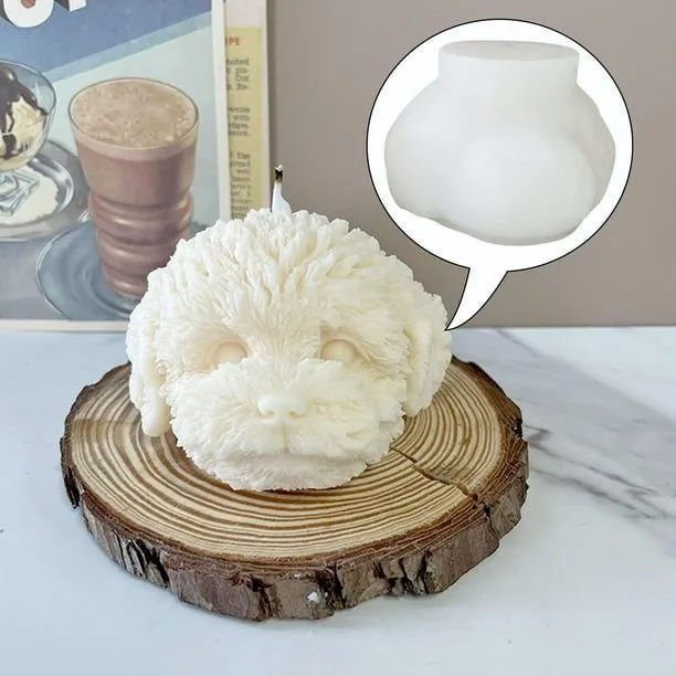 Molde de jabón de perro de peluche 3D, molde de silicona para cachorros para  decoración de pasteles, Macarena Molde de vela de silicona | Bodega Aurrera  en línea