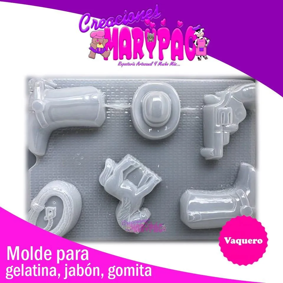 Molde Para Jabón Vaquero Bota Sombrero Gomita Gelatina – Creaciones Marypao