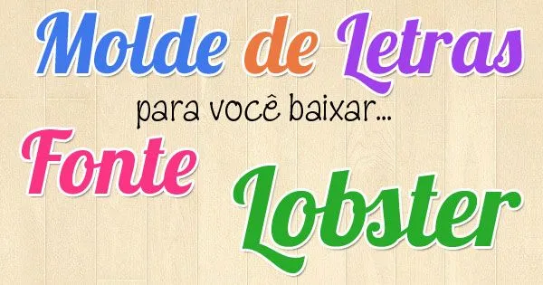 Molde de Letras Cursiva Fonte Lobster - Blog Molde de Letras