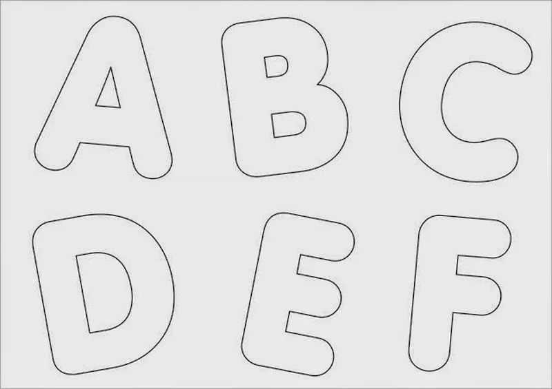 Molde de letras grandes. 