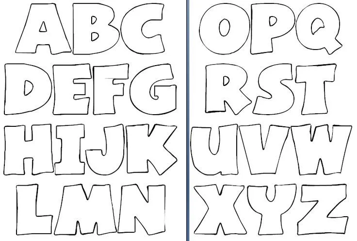 Molde de letras para imprimir y recortar - Imagui | Alfabeto ...
