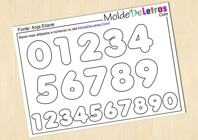 Molde de Letras e Números Anja Eliane - Molde de Letras ... Molde de Letras e Números Anja Eliane - Molde de Letras ...