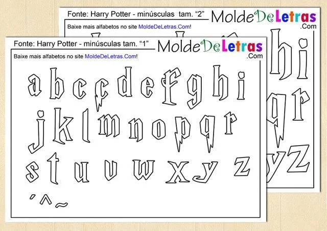 Molde de Letras e Números estilo Harry Potter | Ideas para el ...
