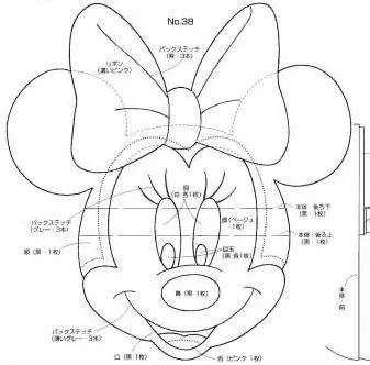 Molde Minnie e Mickey Para E.V.A