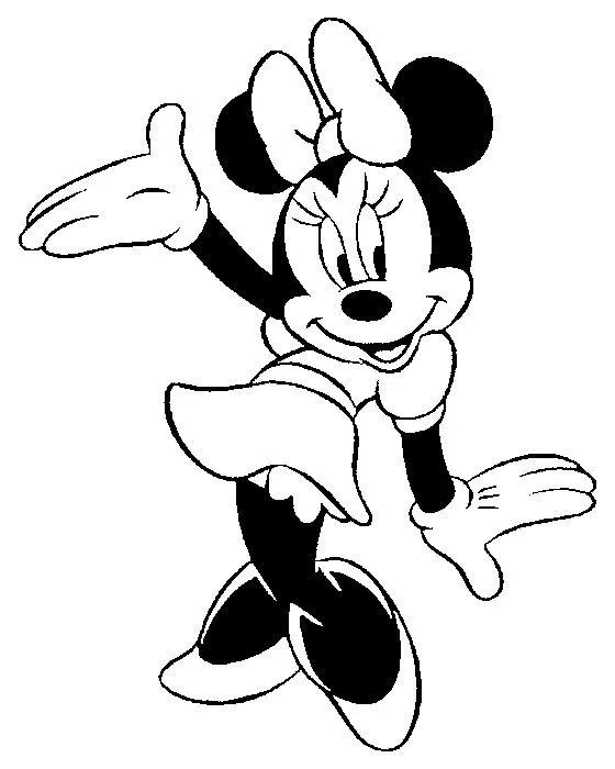 Baú da Web: Desenhos da Minnie Mouse para colorir