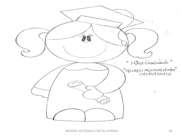 Molde de niña graduada en foami #fomi | fomi/goma eva/foami ... Molde de niña graduada en foami #fomi | fomi/goma eva/foami ...