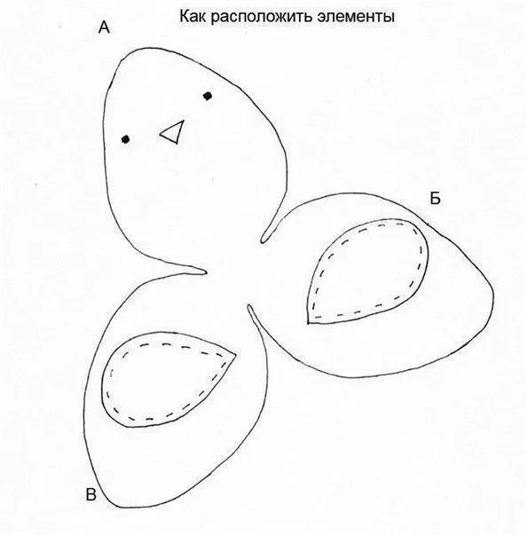 Molde para hacer pajaros de fieltro (2) | Dormitorio niños | Pinterest