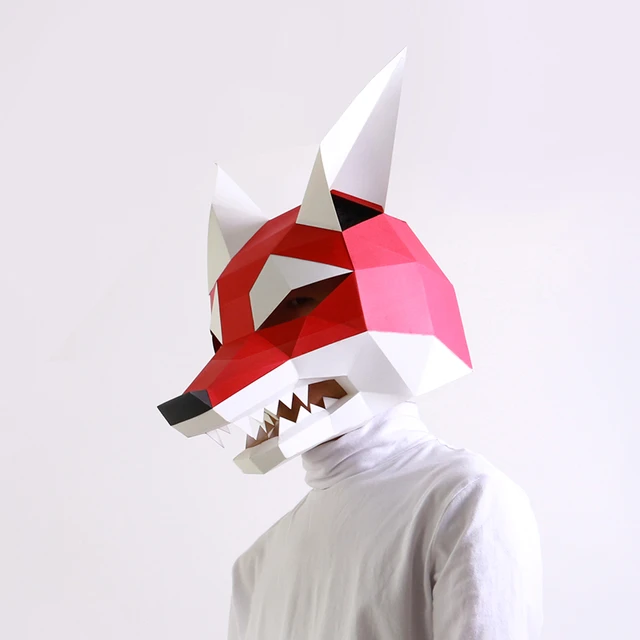 Molde de papel 3D de cabeza de Lobo, máscara de cabeza de Lobo, modelo de Animal, accesorios de Cosplay de Halloween, juego de rol para fiesta, máscaras artesanales DIY - AliExpress Molde de papel 3D de cabeza de Lobo, máscara de cabeza de Lobo, modelo de Animal, accesorios de Cosplay de Halloween, juego de rol para fiesta, máscaras artesanales DIY - AliExpress
