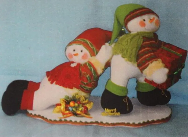 Molde y patrones de Muñecos de Nieve Navideño | EcoArtesanias.com ...