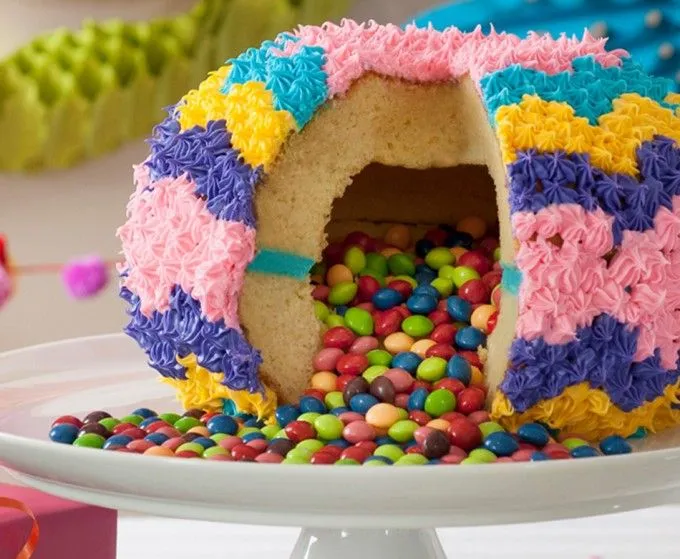 Molde piñata para hacer bizcochos con sorpresa en el interior