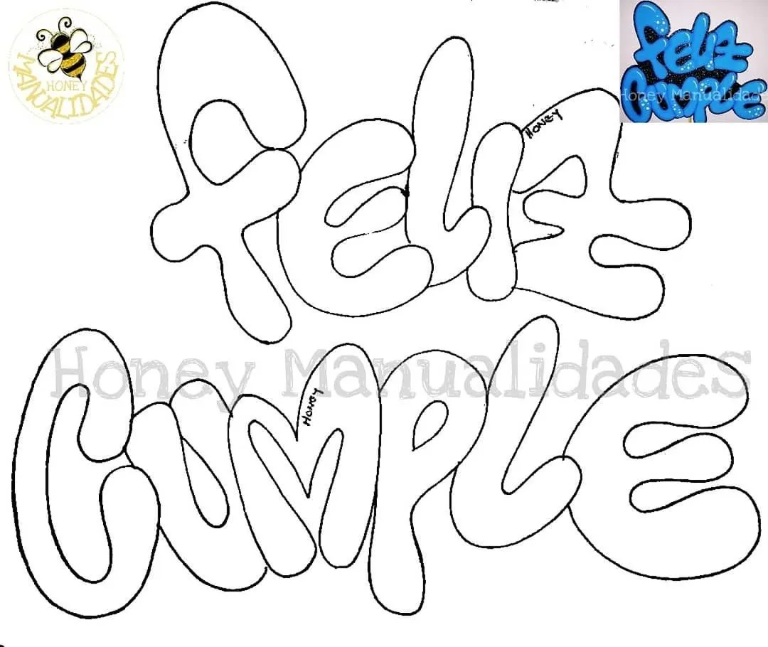Molde - plantilla feliz cumple | Bff gifts diy, Personalised gifts diy, Lettering Molde - plantilla feliz cumple | Bff gifts diy, Personalised gifts diy, Lettering