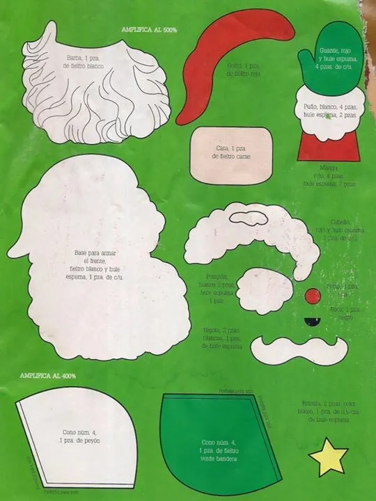 Moldes para santa claus grande - Imagui