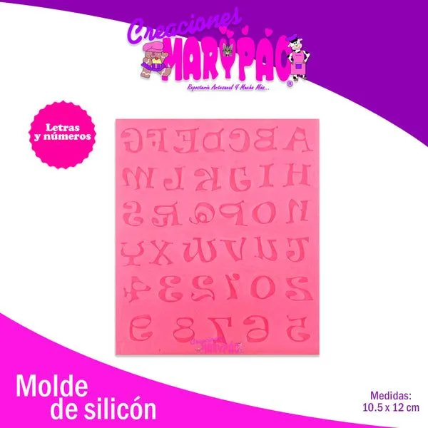 Molde Silicón Letras y Números Abecedario 1 cm – Creaciones Marypao Molde Silicón Letras y Números Abecedario 1 cm – Creaciones Marypao