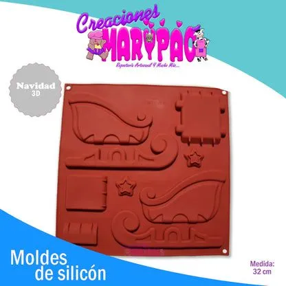 Molde Silicón Navidad 3D Trineo Pino 2 Pzas – Creaciones Marypao Molde Silicón Navidad 3D Trineo Pino 2 Pzas – Creaciones Marypao