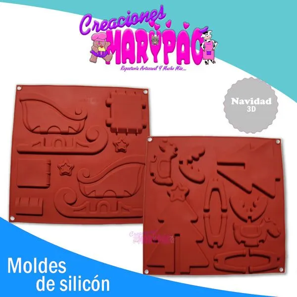 Molde Silicón Navidad 3D Trineo Pino 2 Pzas – Creaciones Marypao Molde Silicón Navidad 3D Trineo Pino 2 Pzas – Creaciones Marypao