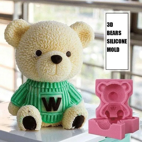 Molde de Silicona 3D Teddy Bear Molde para Fondant - Etsy México Molde de Silicona 3D Teddy Bear Molde para Fondant - Etsy México